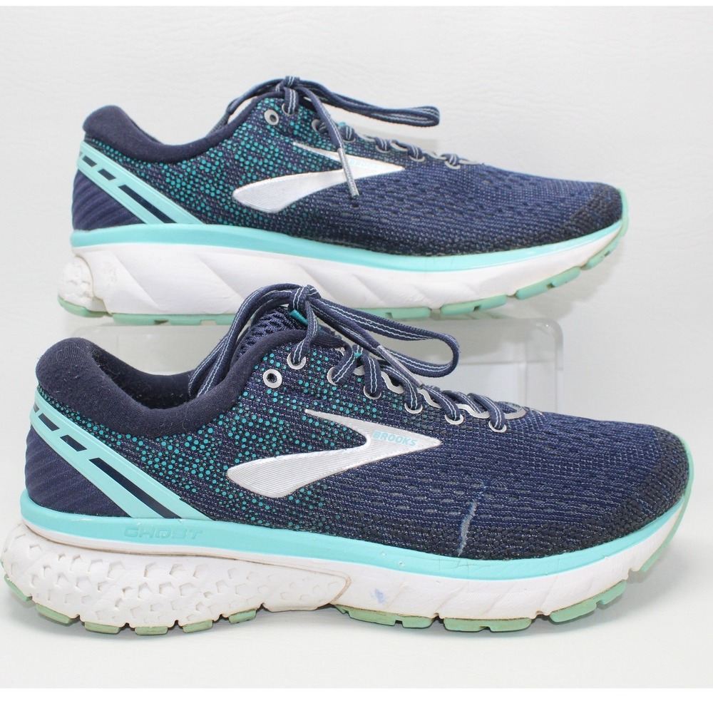 Brooks Ghost 11 Womens Running Shoes Navy Teal Blue 1202771B493 Size 7.5